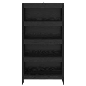 Bücherregal 2er Set, Eichenoptik Schwarz, 80x155 cm