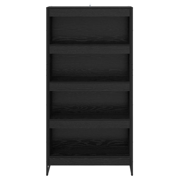 Bücherregal 2er Set, Eichenoptik Schwarz, 80x155 cm