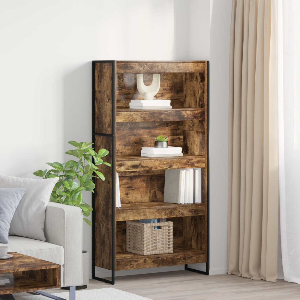 Bücherregal 2er Set, Raucharbe, 80x30x155 cm