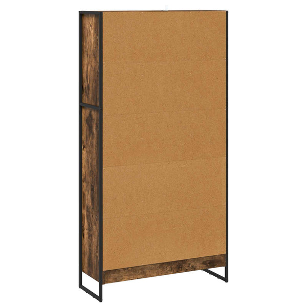 Bücherregal 2er Set, Raucharbe, 80x30x155 cm
