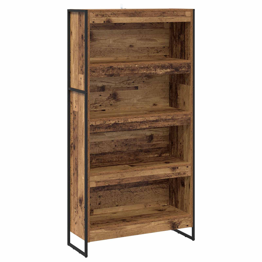 Bücherregal 2er Set Altholz 80x30x155cm