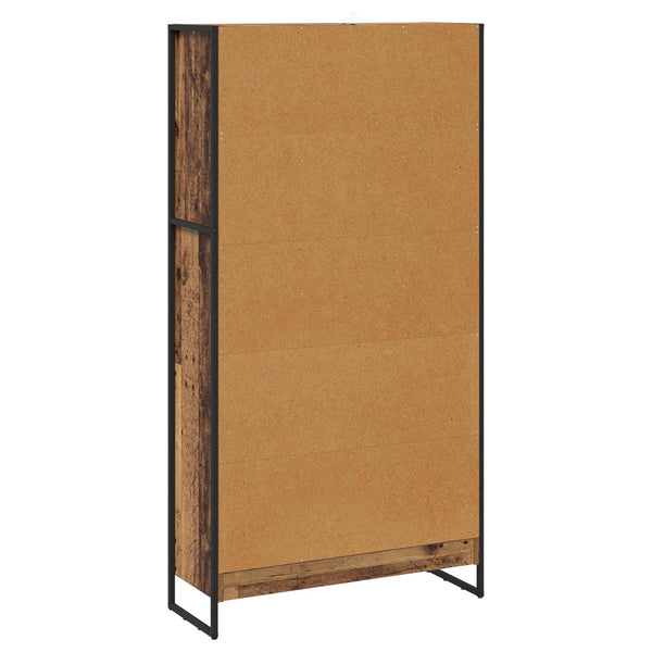 Bücherregal 2er Set Altholz 80x30x155cm