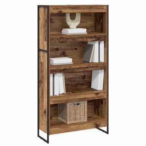 Bücherregal 2er Set Altholz 80x30x155cm