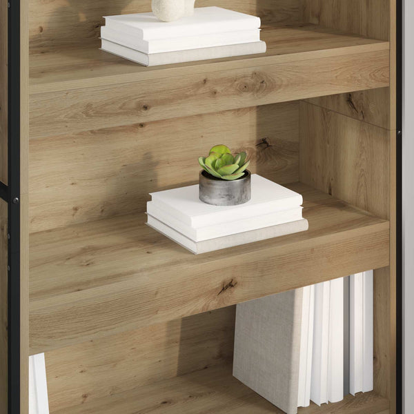 Bücherregal 2er Set Eiche 80x30x155 cm