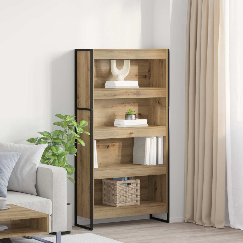 Bücherregal 2er Set Eiche 80x30x155 cm