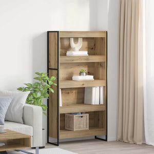 Bücherregal 2er Set Eiche 80x30x155 cm