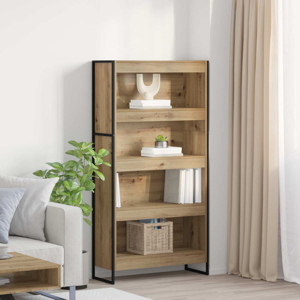 Bücherregal 2er Set Eiche 80x30x155 cm