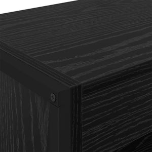 Bücherregal 2er Set Schwarz Eiche