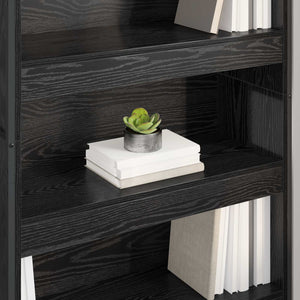 Bücherregal 2er Set Schwarz Eiche
