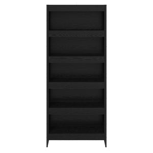 Bücherregal 2er Set Schwarz Eiche