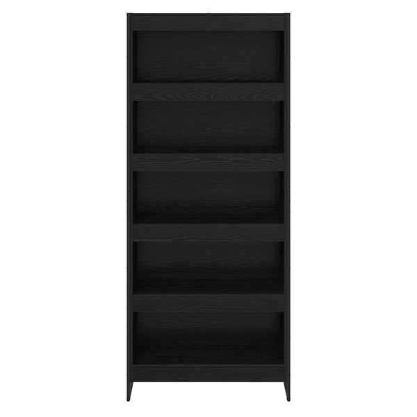 Bücherregal 2er Set Schwarz Eiche