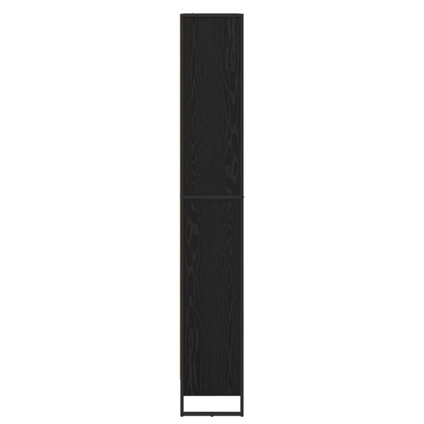 Bücherregal 2er Set Schwarz Eiche