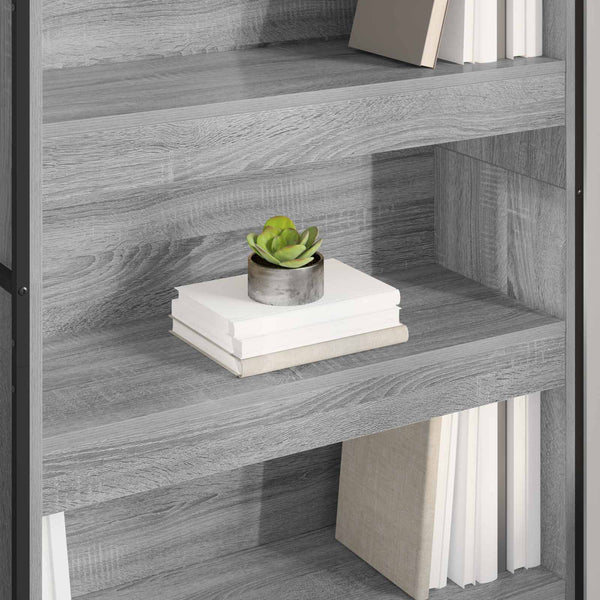 Bücherregal 2er-Set, Grau Sonoma, 80x189,5 cm
