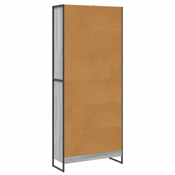 Bücherregal 2er-Set, Grau Sonoma, 80x189,5 cm