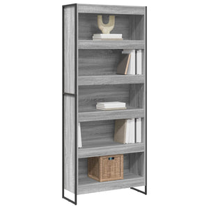 Bücherregal 2er-Set, Grau Sonoma, 80x189,5 cm