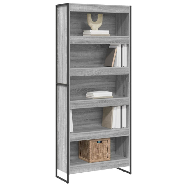 Bücherregal 2er-Set, Grau Sonoma, 80x189,5 cm