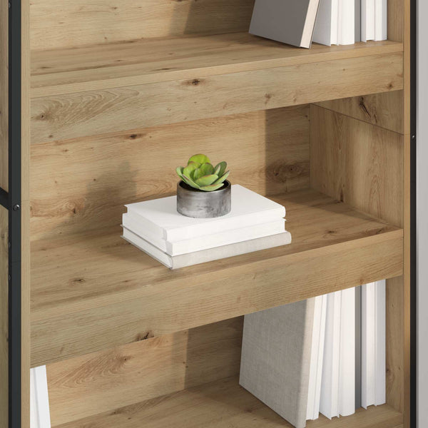 Bücherregal 2er-Set Eiche 80x30x189,5cm