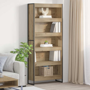 Bücherregal 2er-Set Eiche 80x30x189,5cm