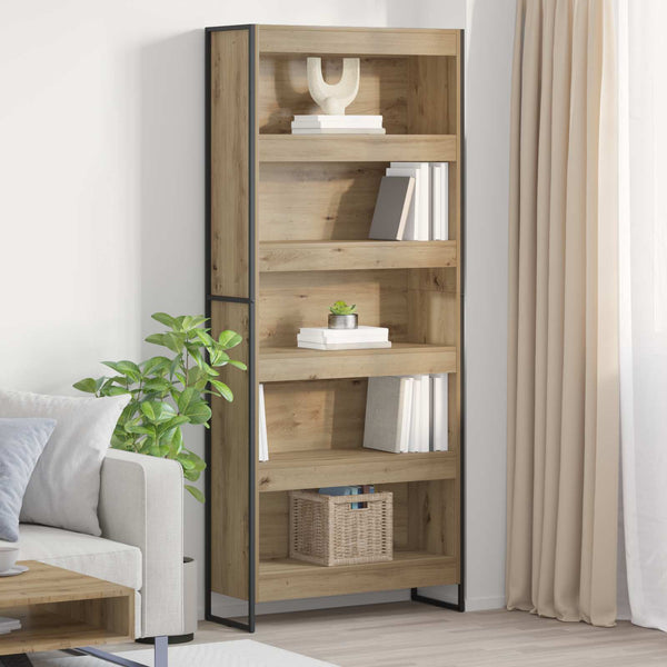 Bücherregal 2er-Set Eiche 80x30x189,5cm