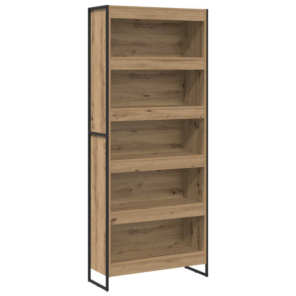 Bücherregal 2er-Set Eiche 80x30x189,5cm