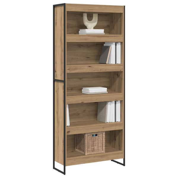 Bücherregal 2er-Set Eiche 80x30x189,5cm