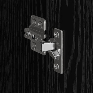 Kleiderschrank mit Tür, 2er Set, Schwarz Eiche