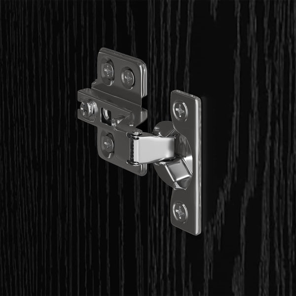Kleiderschrank mit Tür, 2er Set, Schwarz Eiche
