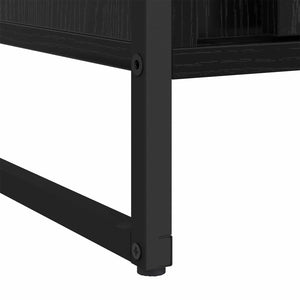 Kleiderschrank mit Tür, 2er Set, Schwarz Eiche