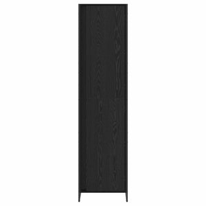 Kleiderschrank mit Tür, 2er Set, Schwarz Eiche
