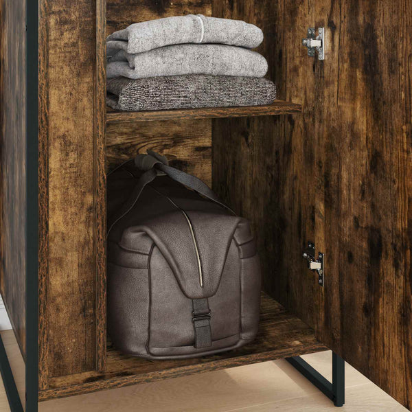 Kleiderschrank 2er Set Rauchfarbe 50x50x200cm