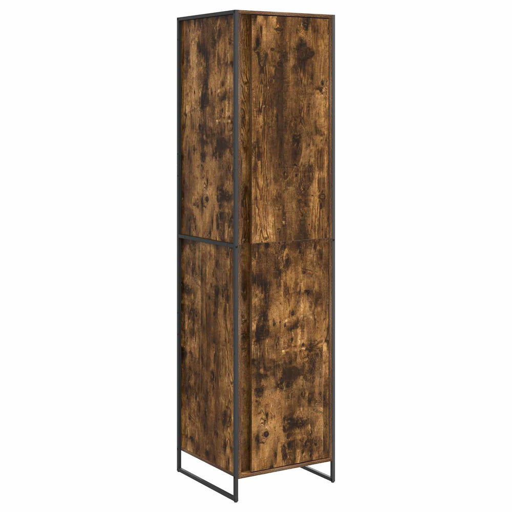 Kleiderschrank 2er Set Rauchfarbe 50x50x200cm