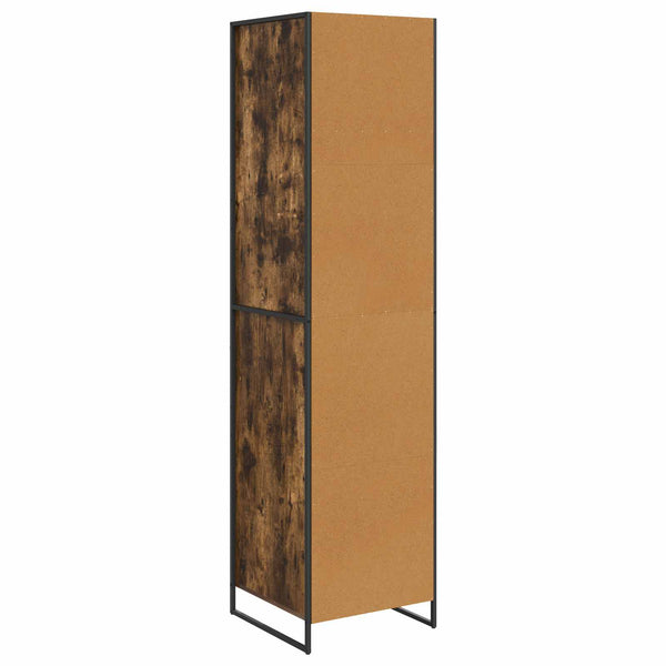 Kleiderschrank 2er Set Rauchfarbe 50x50x200cm