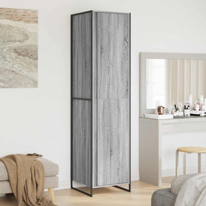 Kleiderschrank 2er Set Grau Sonoma 50x200 cm