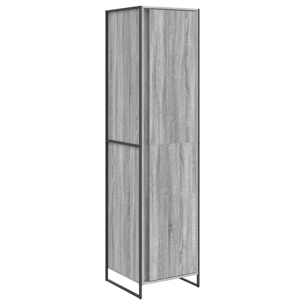 Kleiderschrank 2er Set Grau Sonoma 50x200 cm