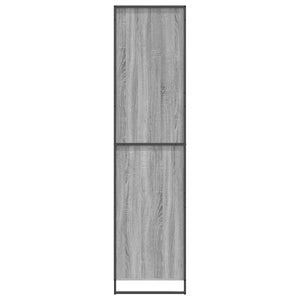 Kleiderschrank 2er Set Grau Sonoma 50x200 cm