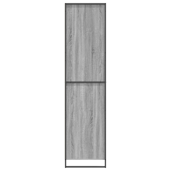 Kleiderschrank 2er Set Grau Sonoma 50x200 cm