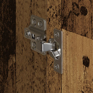 Kleiderschrank mit Tür, 2er-Set, Altholz