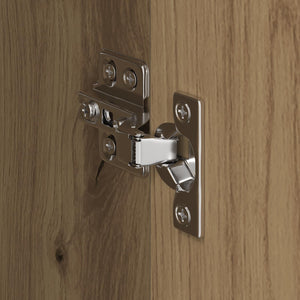 Kleiderschrank mit Tür, 2er Set, Eiche