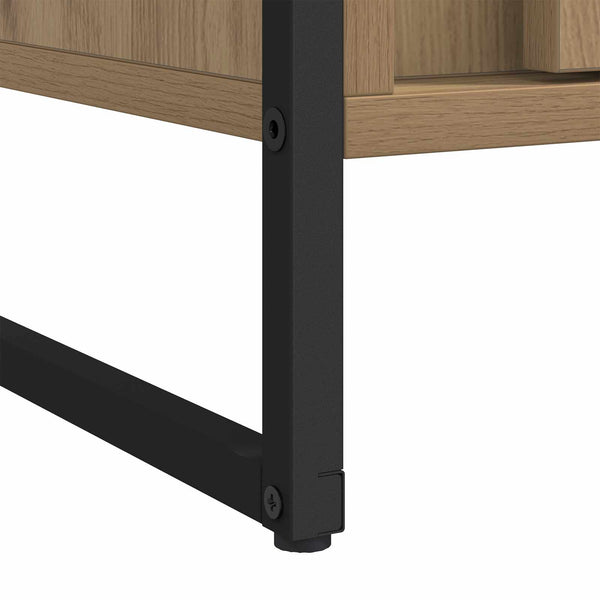 Kleiderschrank mit Tür, 2er Set, Eiche