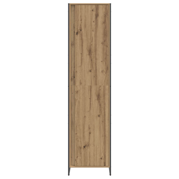 Kleiderschrank mit Tür, 2er Set, Eiche