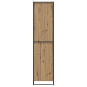 Kleiderschrank mit Tür, 2er Set, Eiche
