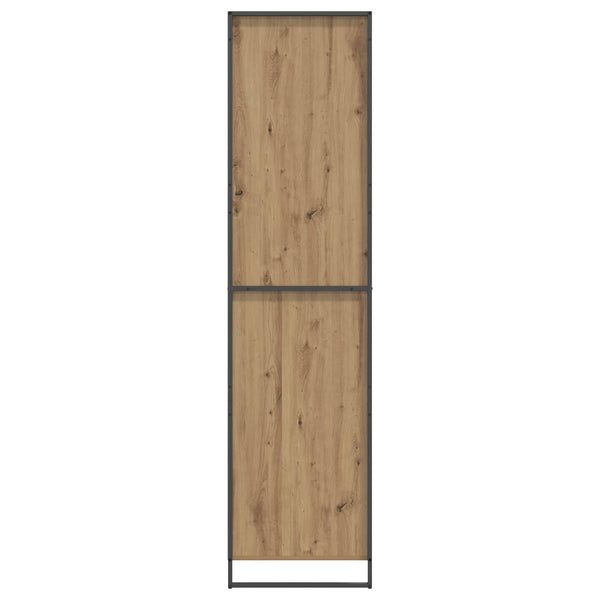 Kleiderschrank mit Tür, 2er Set, Eiche