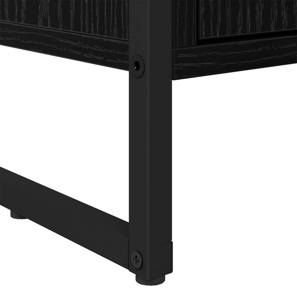 vidaXL Armoires hautes noir aspect chêne 60 x 36 x 200 cm