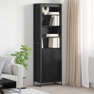 vidaXL Armoires hautes noir aspect chêne 60 x 36 x 200 cm