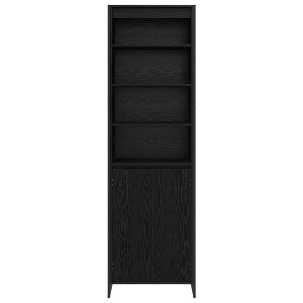 vidaXL Armoires hautes noir aspect chêne 60 x 36 x 200 cm