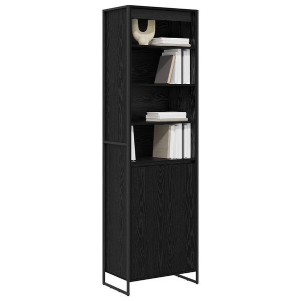 vidaXL Armoires hautes noir aspect chêne 60 x 36 x 200 cm