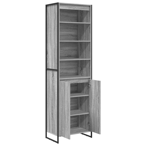 Hoher Schrank Grau Sonoma 60x36x200cm