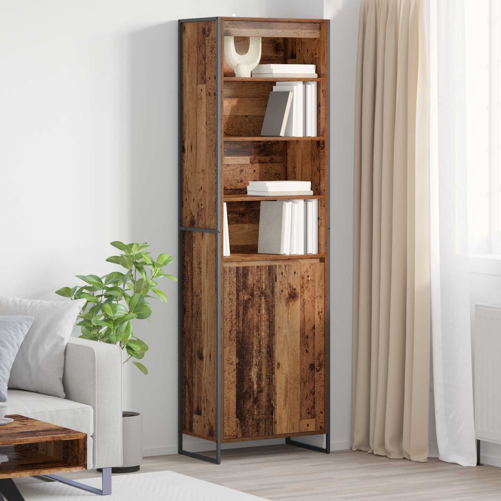Hoher Altholz Schrank 60x36x200cm