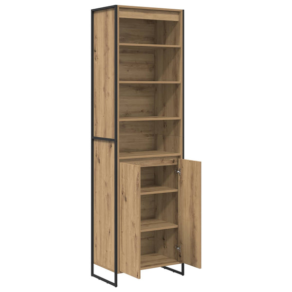 Hoher Schrank Eiche 60x36x200 cm