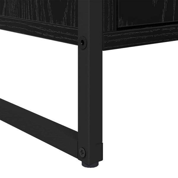 Sideboard Schwarz Eichen-Optik, 2er-Set